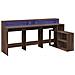 Scrivania con Luci LED Marrone Rovere 200x104x91 cm Truciolato - Foto miniatura 3