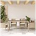 Tavolo Da Giardino Piano In Vetro Beige 150x90x75 Cm Polyrattan - Foto miniatura 2