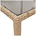 Tavolo Da Giardino Piano In Vetro Beige 150x90x75 Cm Polyrattan - Foto miniatura 6