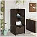Lusso Casadino -  Armadietto Portaoggetti Giardino Marrone 50x55x115cm Polyrattan - Foto miniatura 2