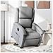 Poltrona Reclinante Alzapersona Elettrica Grigio Chiaro Tessuto - Foto miniatura 2