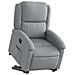 Poltrona Reclinante Alzapersona Elettrica Grigio Chiaro Tessuto - Foto miniatura 3