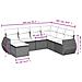 Set Divani da Giardino 7 pz con Cuscini Beige in Polyrattan - Foto miniatura 3