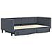 Divano Letto Estraibile Cassetti Grigio Scuro 100x200cm Velluto - Foto miniatura 3