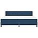 Letto con Box Spring e Materasso Blu 200x200 cm Tessuto - Foto miniatura 8