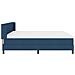 Letto con Box Spring e Materasso Blu 200x200 cm Tessuto - Foto miniatura 9