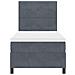 Letto Contenitore con Materasso  Grigio Scuro 90x200 cm Velluto - Foto miniatura 8