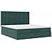Struttura Letto Pouf con Materassi 160x200 cm Velluto - Foto miniatura 7