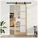 Porta scorrevole  con set di ferramenta 'ORKDAL'Legno massello e vetro, Porta interna  con vetro 'ORKDAL'93x232x4 cm Legno massello di pino - Foto miniatura 2