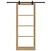 Porta scorrevole  con set di ferramenta 'ORKDAL'Legno massello e vetro, Porta interna  con vetro 'ORKDAL'93x232x4 cm Legno massello di pino - Foto miniatura 4
