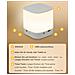 Lampada Da Tavolo A Led, Dimmerabile Al Tocco, Lampada Da Tavolo Bianca, Lampada Da Comodino Ricaricabile Tramite Usb Con(1800mah) - Foto miniatura 8