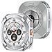 Custodia Protettiva In Metallo Cyber Compatibile Con Samsung Galaxy Watch7 Ultra - Design Intagliato E Resistente In Zinco E Pc Silver - Foto miniatura 3