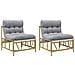 Sedia da Giardino 2 pcs Grigio chiaro 75 x 75 x 71 cm Acciaio - Foto miniatura 1