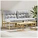 Sedia da Giardino 2 pcs Grigio chiaro 75 x 75 x 71 cm Acciaio - Foto miniatura 2