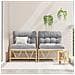 Sedia da Giardino 2 pcs Grigio chiaro 75 x 75 x 71 cm Acciaio - Foto miniatura 3
