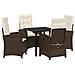 Set da Pranzo per Giardino 5 pcs Marrone polyrattan - Foto miniatura 1