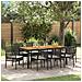 Set da Pranzo per Giardino 9 pcs Nero Poly Rattan - Foto miniatura 2