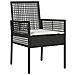 Set da Pranzo per Giardino 9 pcs Nero Poly Rattan - Foto miniatura 6