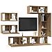Set mobile TV 6 pcs rovere artigianale 30.5 x 30 x 90 cm - Foto miniatura 3
