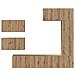 Set mobile TV 6 pcs rovere artigianale 30.5 x 30 x 90 cm - Foto miniatura 8