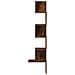 Scaffale Angolare a Muro Rovere Fumo 32x32x127,5 cm Truciolato - Foto miniatura 4