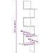 Scaffale Angolare a Muro Rovere Fumo 32x32x127,5 cm Truciolato - Foto miniatura 9