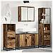 Set di mobili per il bagno con cassetto 4 pcs Legno vecchio - Foto miniatura 2