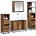 Set di mobili per il bagno con cassetto 4 pcs Legno vecchio - Foto miniatura 3