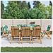 Sedie da Giardino Reclinabili con Cuscini 8 pz in Legno di Teak - Foto miniatura 2
