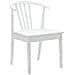 Sedia da pranzo 2 pcs Bianco Legno di gomma massiccio - Foto miniatura 4