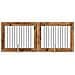 Cancello per cani con supporti 2 pcs Legno antico 100 x 80 cm - Foto miniatura 1