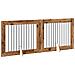 Cancello per cani con supporti 2 pcs Legno antico 100 x 80 cm - Foto miniatura 4