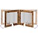 Cancello per cani con supporti 2 pcs Legno antico 100 x 80 cm - Foto miniatura 8