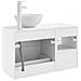 Set di mobili per il bagno 2 pcs Bianco Legno ingegnerizzato - Foto miniatura 3