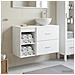Set di mobili per il bagno 2 pcs Bianco Legno ingegnerizzato - Foto miniatura 5