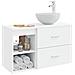 Set di mobili per il bagno 2 pcs Bianco Legno ingegnerizzato - Foto miniatura 6