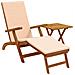 Lettino prendisole reclinabile e pieghevole 2 pcs Beige - Foto miniatura 1