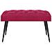 Panchina con bottoni imbottiti Rosso Vino 80 x 40 x 46 cm - Foto miniatura 4