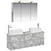 Set di mobili per il bagno 4 pcs Grigio Cemento - Foto miniatura 1