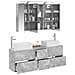 Set di mobili per il bagno 4 pcs Grigio Cemento - Foto miniatura 3