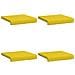 Cuscino per panchina 4 pz Tessuto Giallo Chiaro - Foto miniatura 6