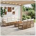 Set Divano da Giardino 8 pz Naturale e Bianco Crema polyrattan - Foto miniatura 5
