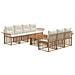 Set Divano da Giardino 8 pz Naturale e Bianco Crema polyrattan - Foto miniatura 1