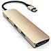 Adattatore Multiporta Sottile Tipo-C in Alluminio con Porta di Ricarica USB-C, Uscita Video 4K HDMI, 2 Porte USB 3.0 Compatibile con MacBook Pro 2016/17/18, MacBook 2015/16/17 (Oro)  - Foto miniatura 3
