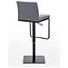 Sgabello Bar Panama in Similpelle E Metallo I Sgabello Alto Girevole E Regolabile 58-82 CM I Sedia Cucina Moderna Grigio Metallo Nero Opaco - Foto miniatura 4
