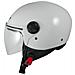 Casco Jet Moto Scooter Visera Antigraffio Argento Backline Ece 22-05 Bianco S - Foto miniatura 5
