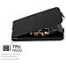 Custodia Compatibile Con Lg K8 2016 In Nero Ossido - Coperchio Protettivo In Design Flip Realizzato In Similpelle Testurizzata - Foto miniatura 7