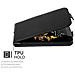 Custodia Compatibile Con Lg K8 2016 In Nero Ossido - Coperchio Protettivo In Design Flip Realizzato In Similpelle Testurizzata - Foto miniatura 3