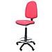 T04cp Sgabello Ergonomico, Altezza Regolabile E Anello Poggiapiedi Rosso - Foto miniatura 1