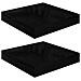 Scaffali A Parete 2 Pz Nero Lucido 23x23,5x3,8 Cm In Mdf - Foto miniatura 2